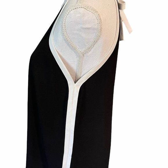 Zara Woman Black Tank with White Piping Detail - M - Picture 5 of 9